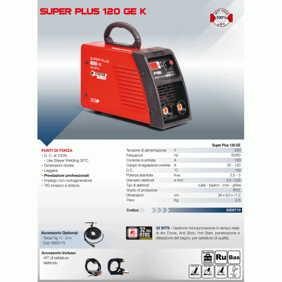 STAYER Inverter Super Plus 120 GE K welding machine | 8300710