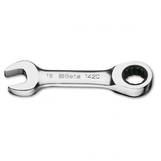 Ratcheting combination BETA 142C wrenches, straight short series